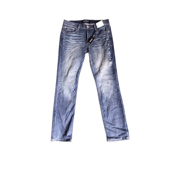 NWT Express Dark Wash Skinny Mid Rise Jean - Picture 4 of 7